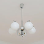 LustraChandelier Élégant en Verre et Chrome - Neutralighting