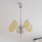 LustraChandelier Élégant en Verre et Chrome - Neutralighting