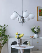 LustraChandelier Élégant en Verre et Chrome - Neutralighting