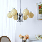 LustraChandelier Élégant en Verre et Chrome - Neutralighting