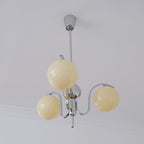 LustraChandelier Élégant en Verre et Chrome - Neutralighting