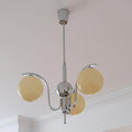 LustraChandelier Élégant en Verre et Chrome - Neutralighting