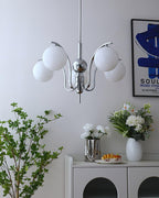 LustraChandelier Élégant en Verre et Chrome - Neutralighting