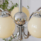 LustraChandelier Élégant en Verre et Chrome - Neutralighting