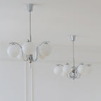 LustraChandelier Élégant en Verre et Chrome - Neutralighting