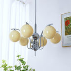 LustraChandelier Élégant en Verre et Chrome - Neutralighting