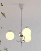LustraChandelier Élégant en Verre et Chrome - Neutralighting