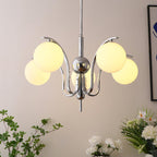 LustraChandelier Élégant en Verre et Chrome - Neutralighting