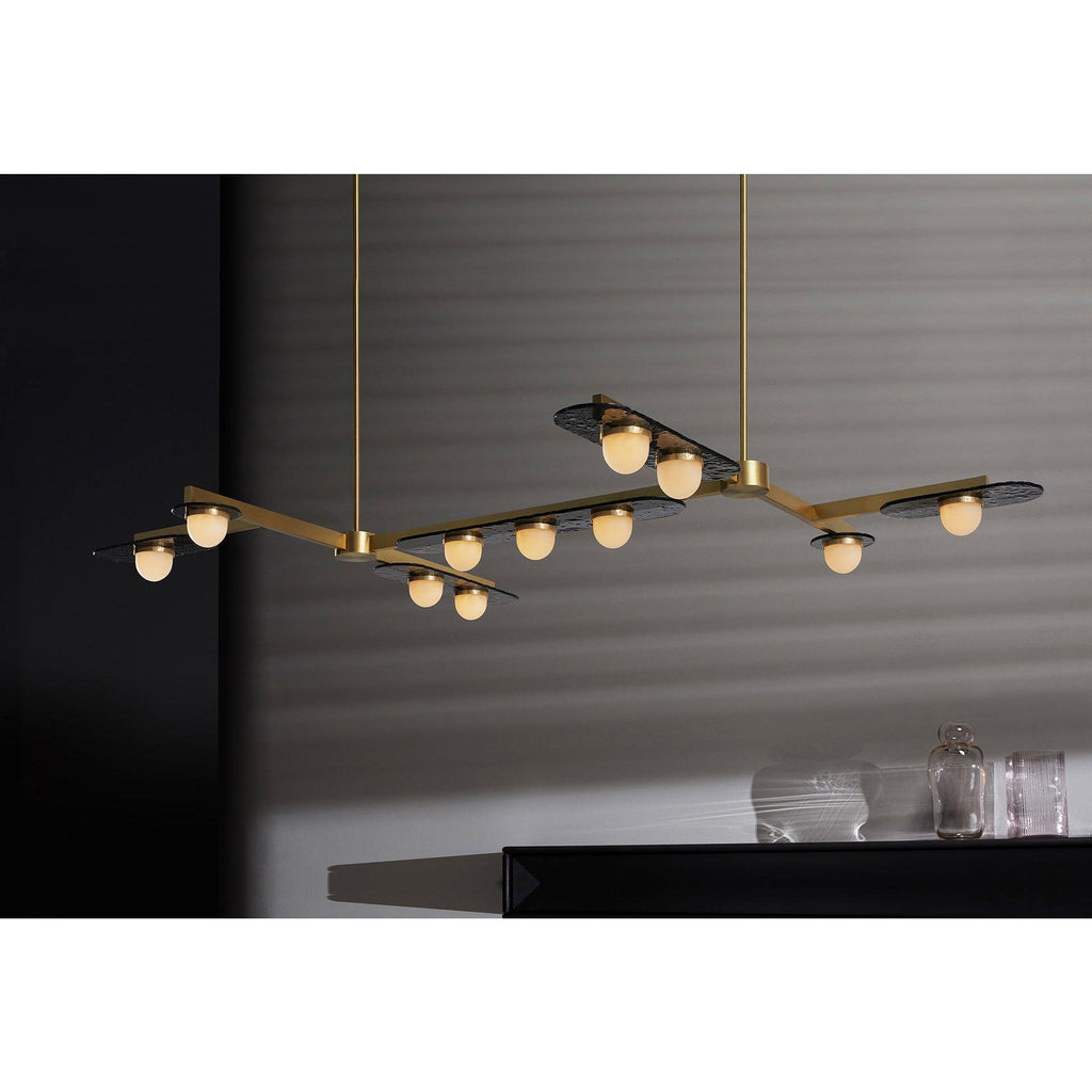 Lustra Chandelier Cadre Doré Linéaire - Neutralighting
