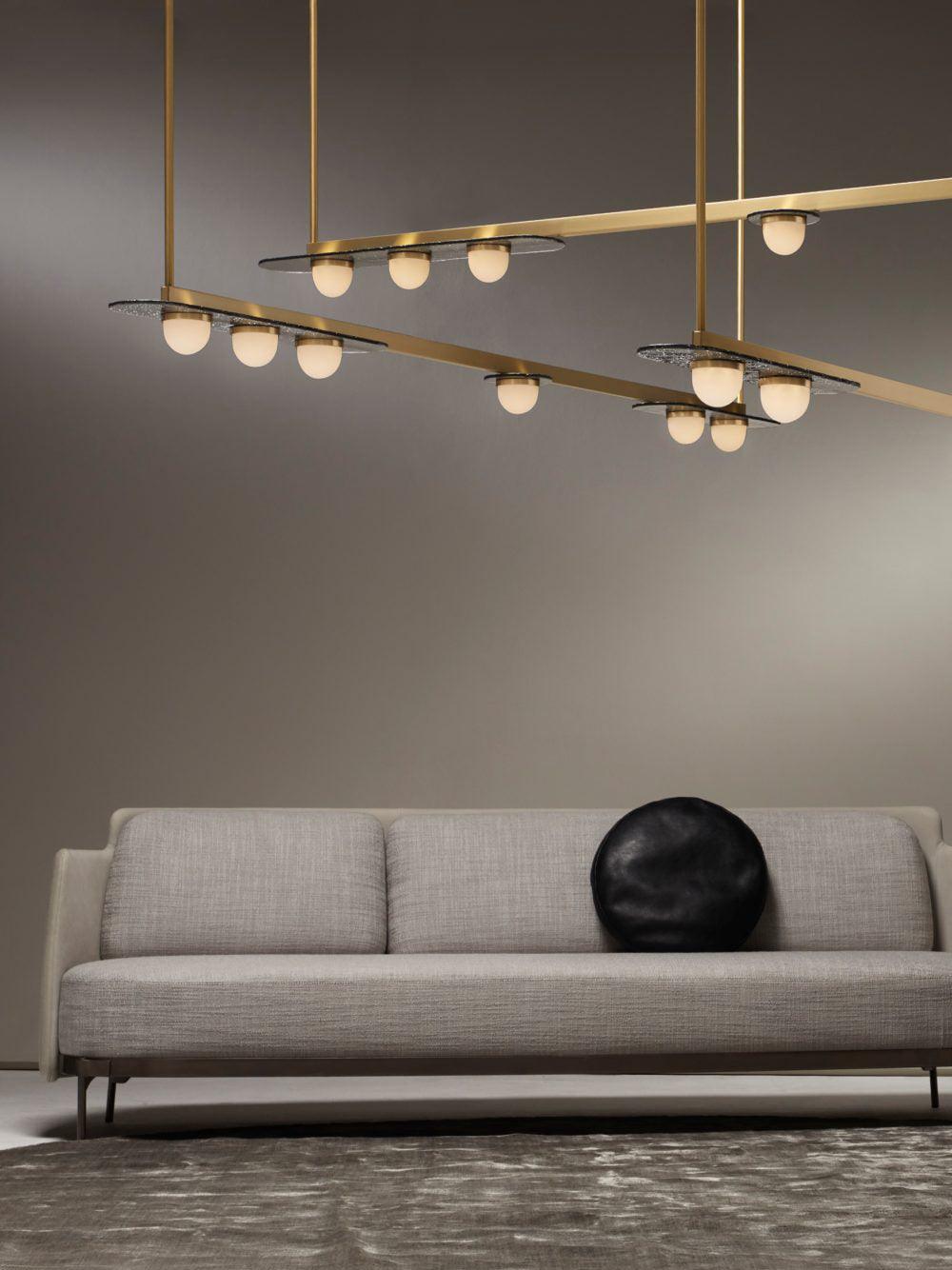 Lustra Chandelier Cadre Doré Linéaire - Neutralighting