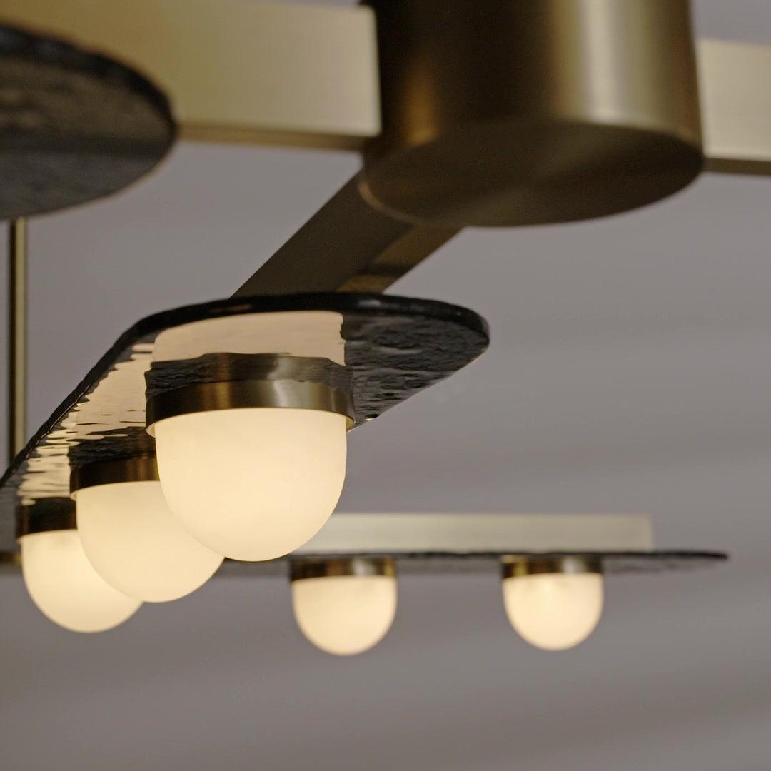 Lustra Chandelier Cadre Doré Linéaire - Neutralighting