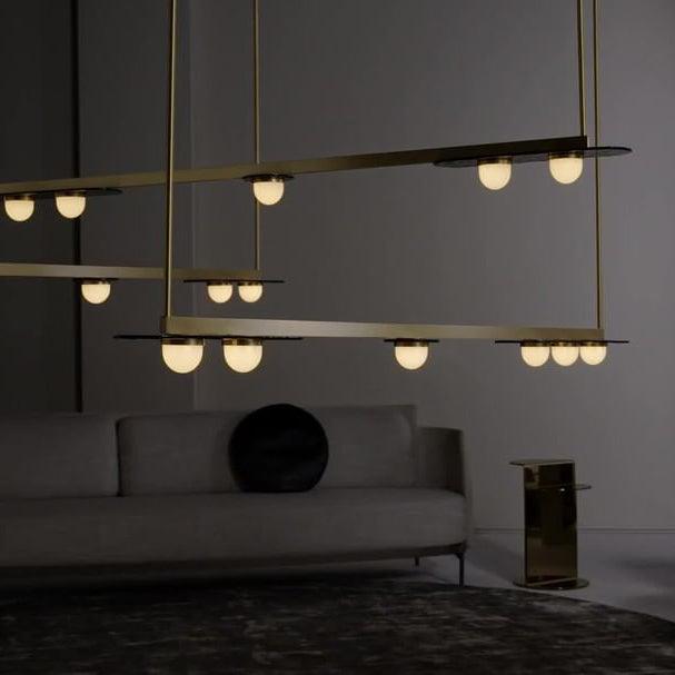 Lustra Chandelier Cadre Doré Linéaire - Neutralighting