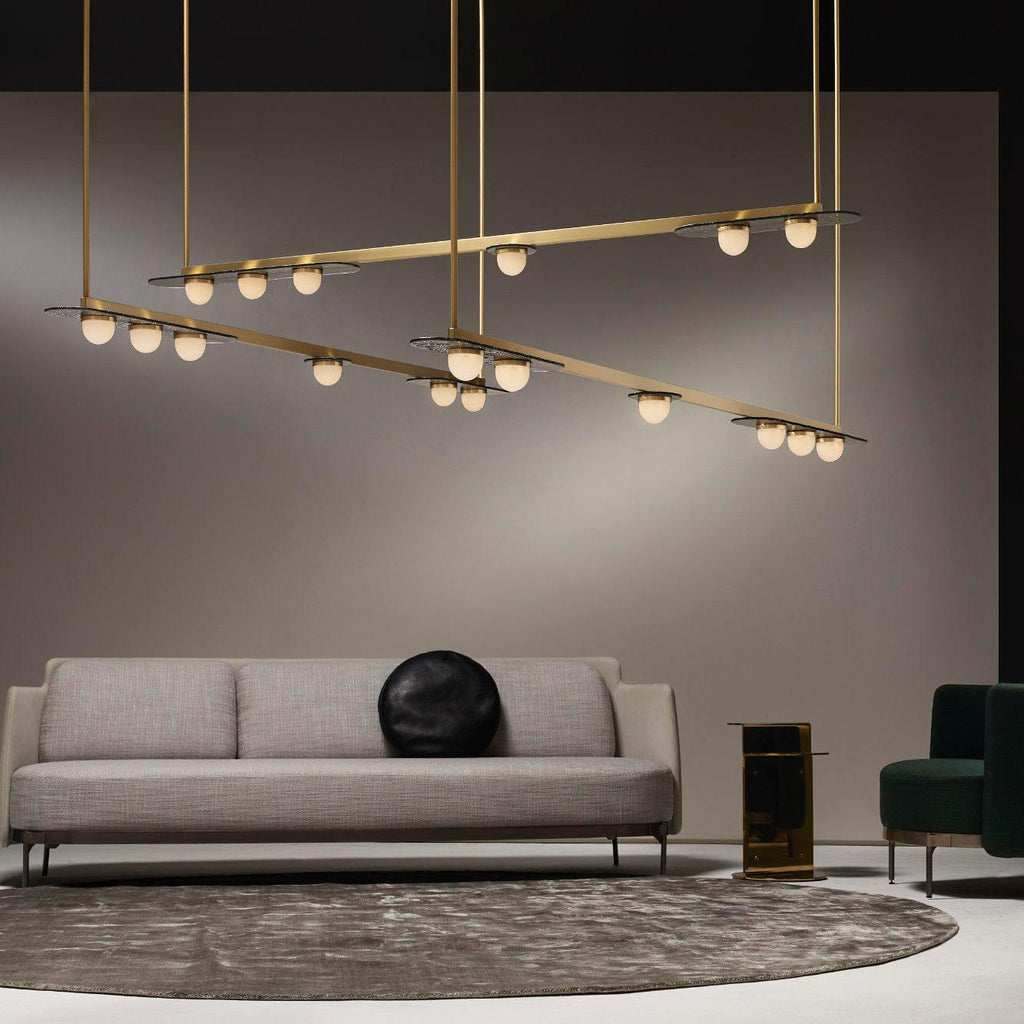 Lustra Chandelier Cadre Doré Linéaire - Neutralighting