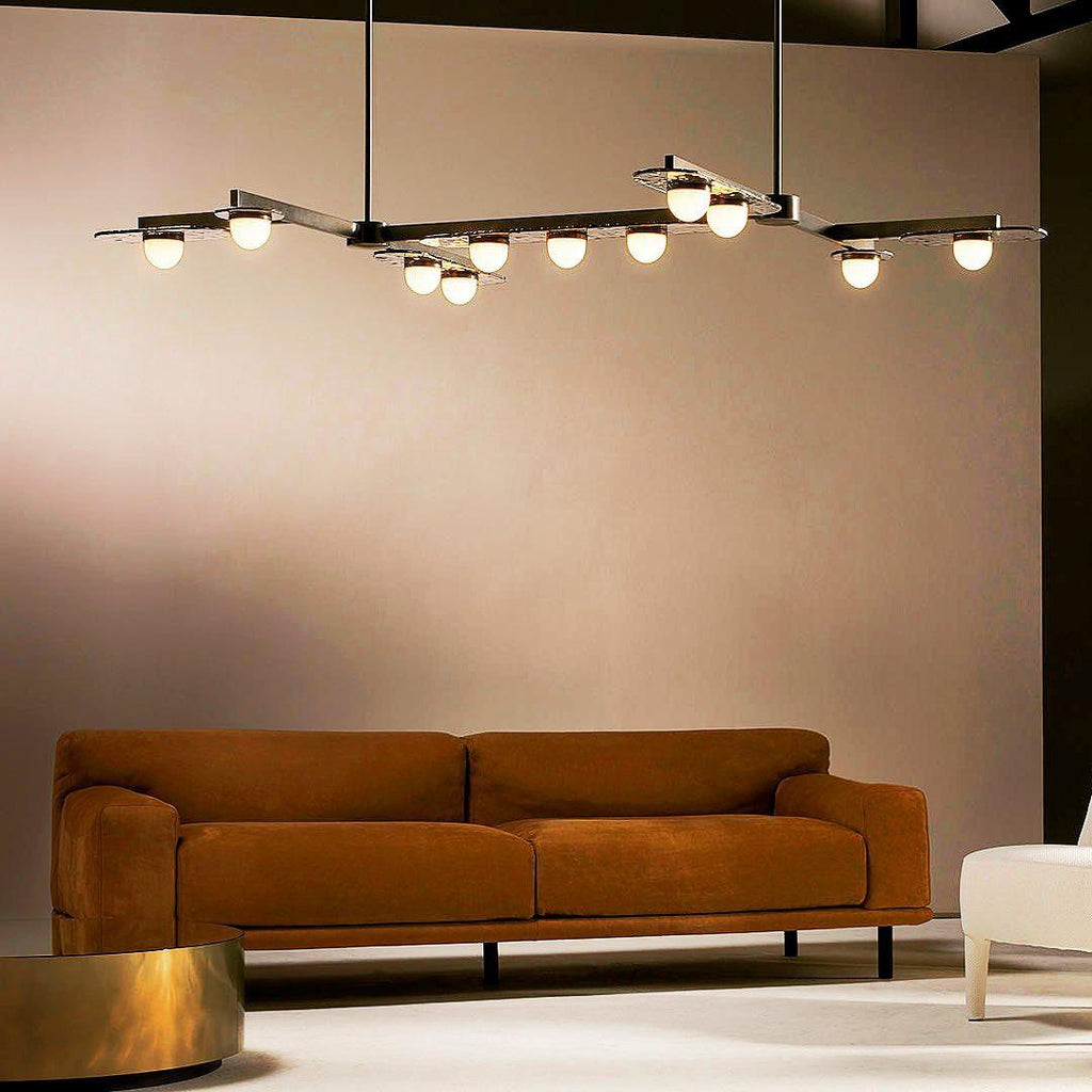 Lustra Chandelier Cadre Doré Linéaire - Neutralighting