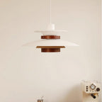 Solara Lampe suspendue en bois avec abat-jour superposé pour salle à manger nordique - Neutralighting