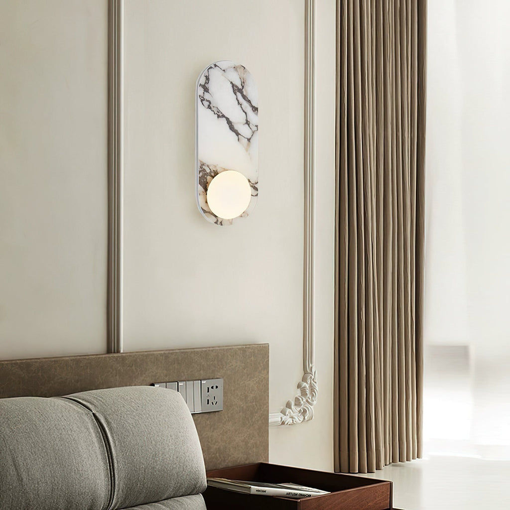Covelyra Applique Murale En Marbre Et Verre Minimaliste Moderne - Neutralighting