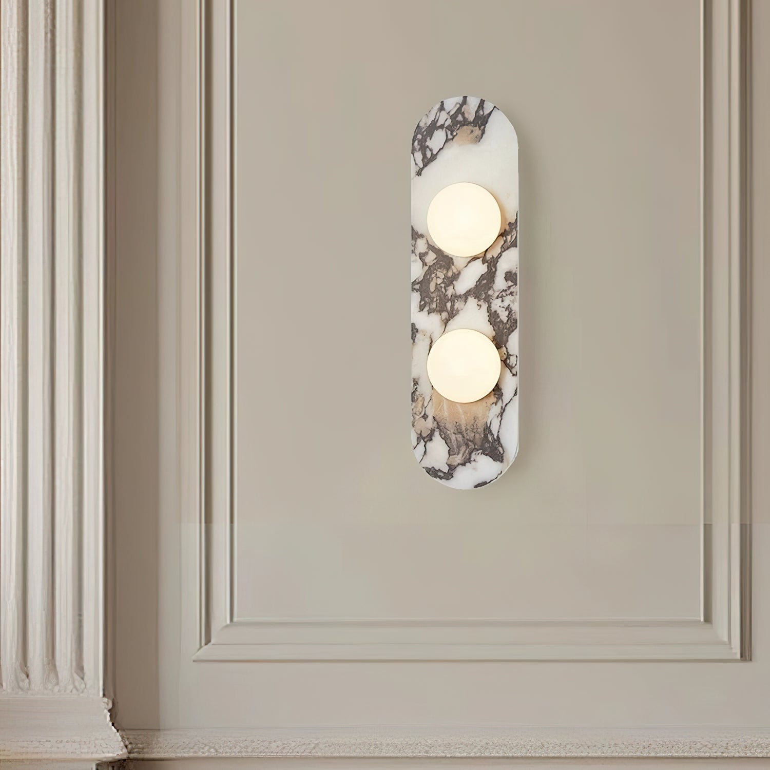 Covelyra Applique Murale En Marbre Et Verre Minimaliste Moderne - Neutralighting