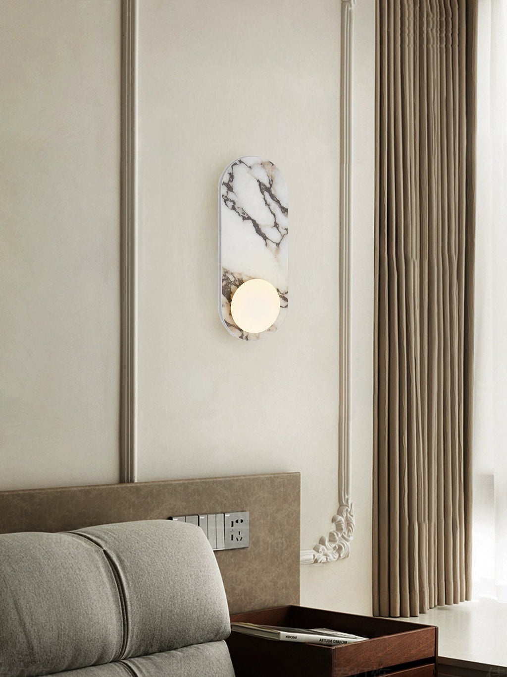 Covelyra Applique Murale En Marbre Et Verre Minimaliste Moderne - Neutralighting