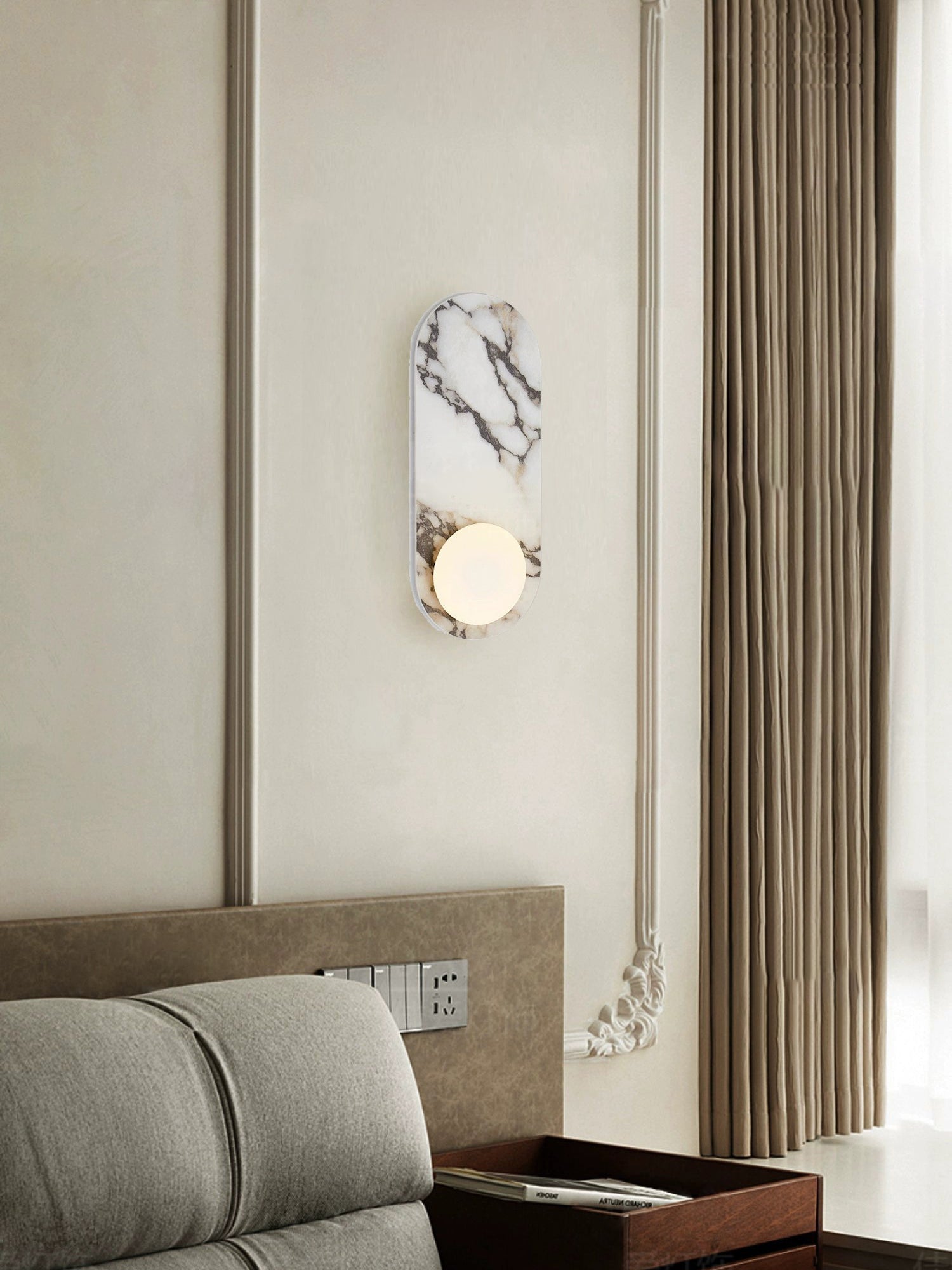 Covelyra Applique Murale En Marbre Et Verre Minimaliste Moderne - Neutralighting