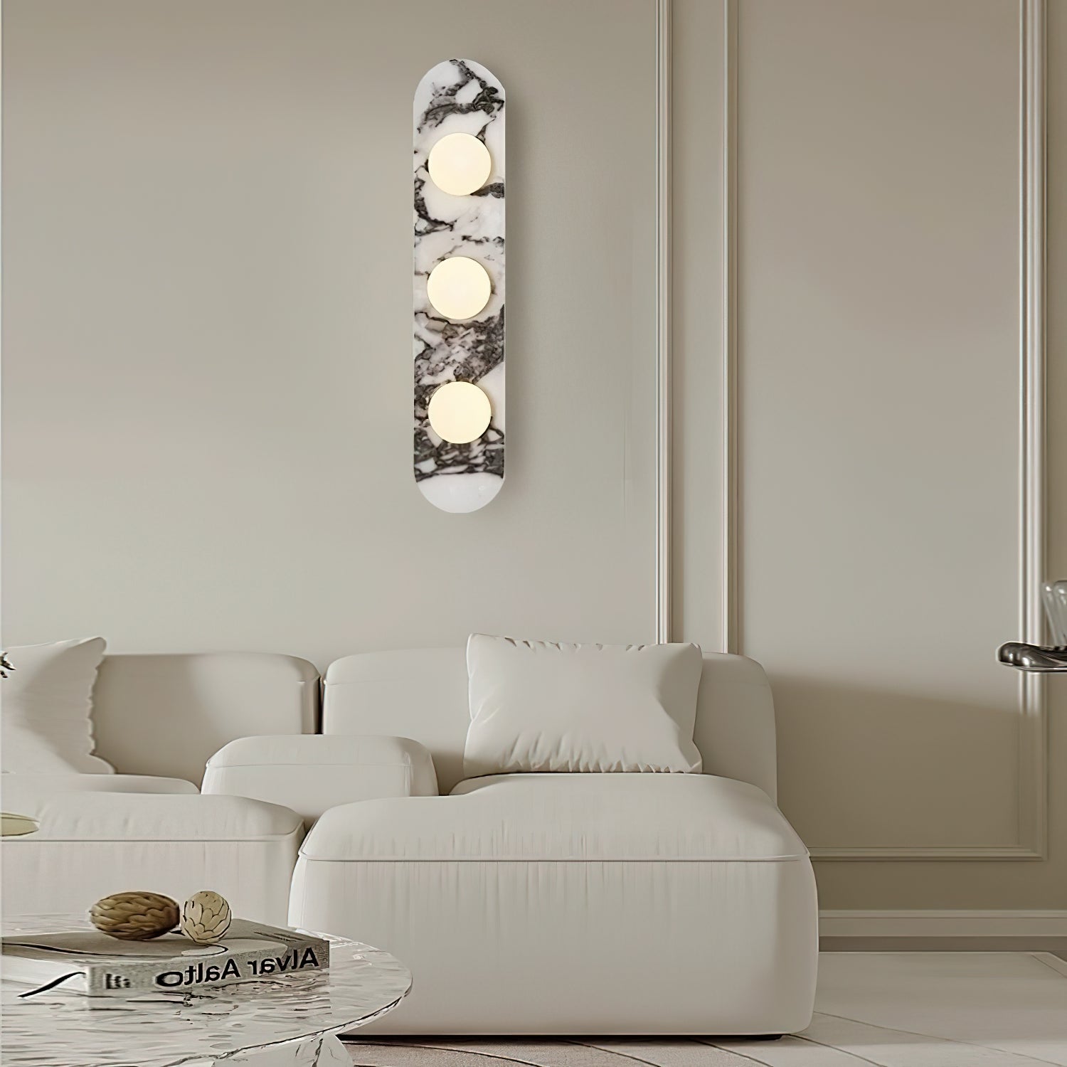Covelyra Applique Murale En Marbre Et Verre Minimaliste Moderne - Neutralighting