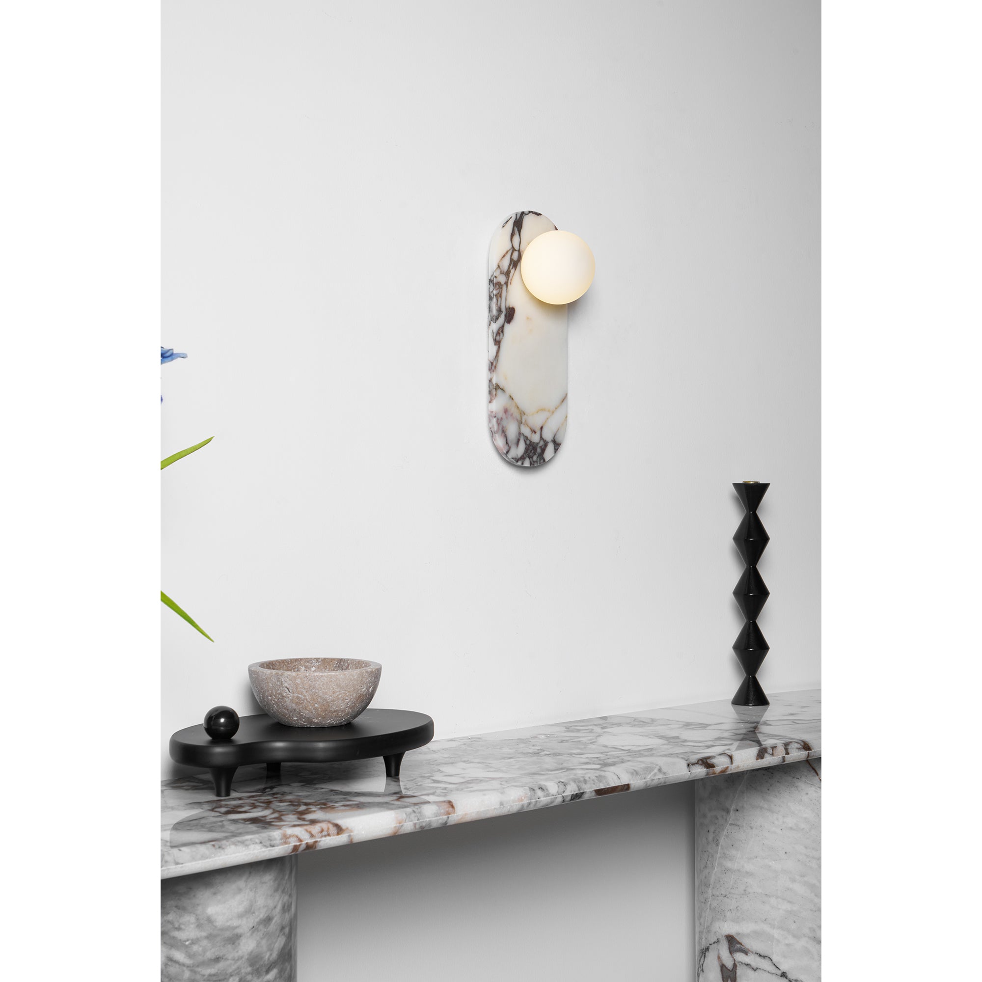 Covelyra Applique Murale En Marbre Et Verre Minimaliste Moderne - Neutralighting