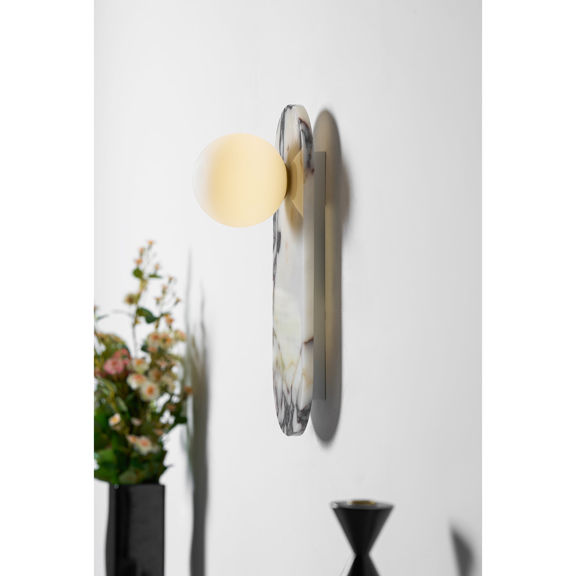 Covelyra Applique Murale En Marbre Et Verre Minimaliste Moderne - Neutralighting