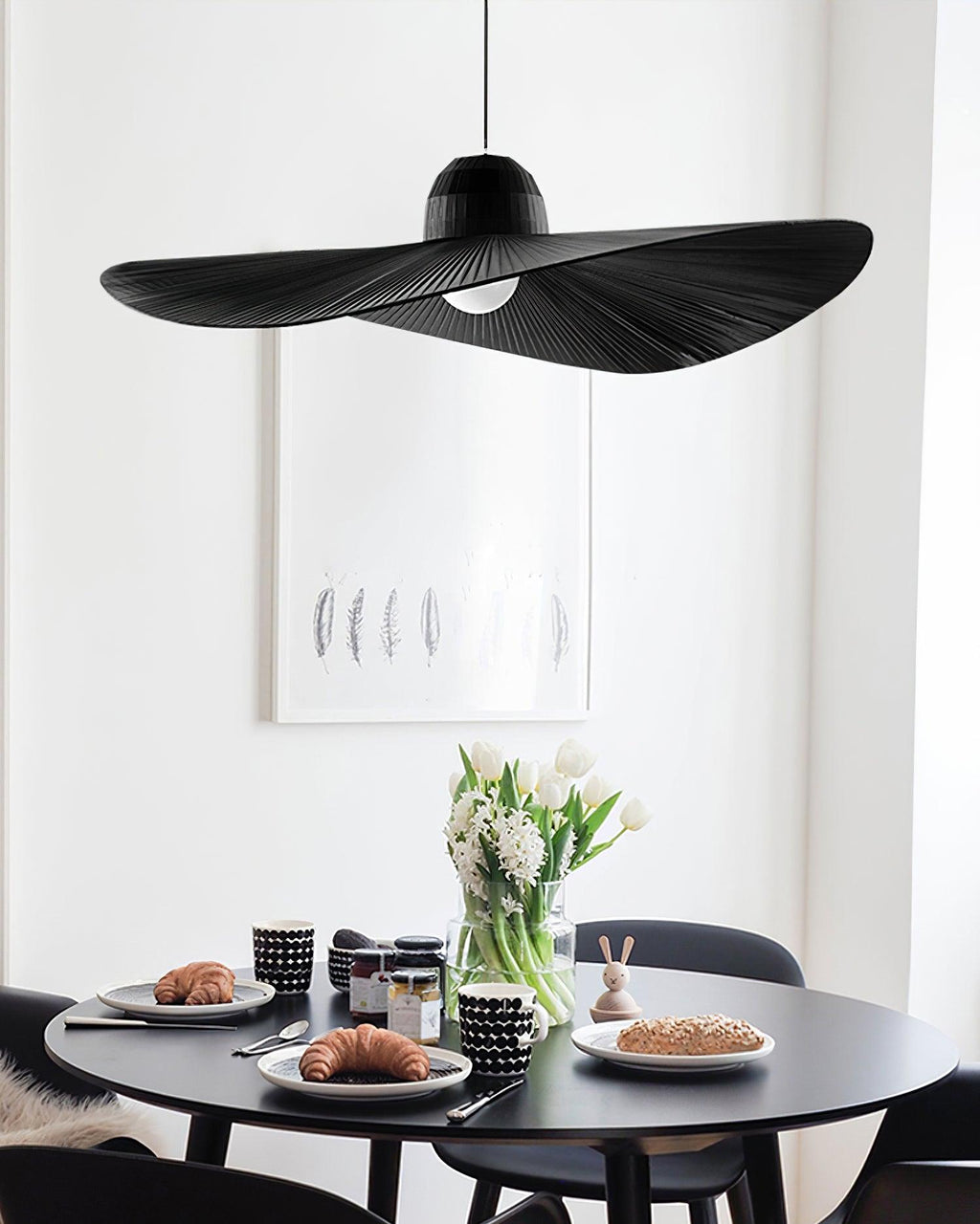 Moire Hat Lampe Pendante Tissu Plissé Moderne - Neutralighting