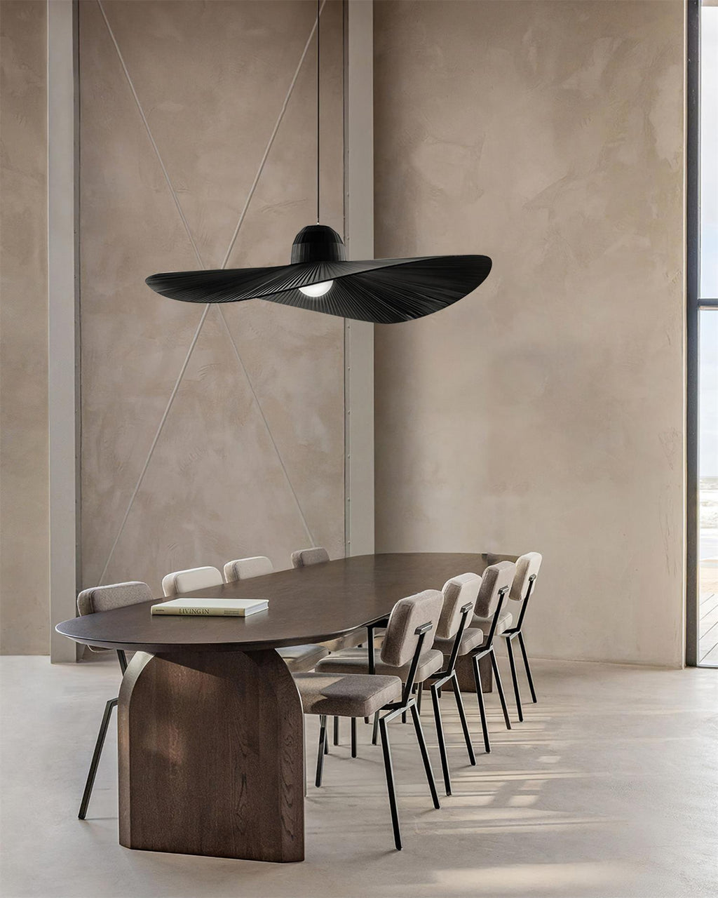 Moire Hat Lampe Pendante Tissu Plissé Moderne - Neutralighting