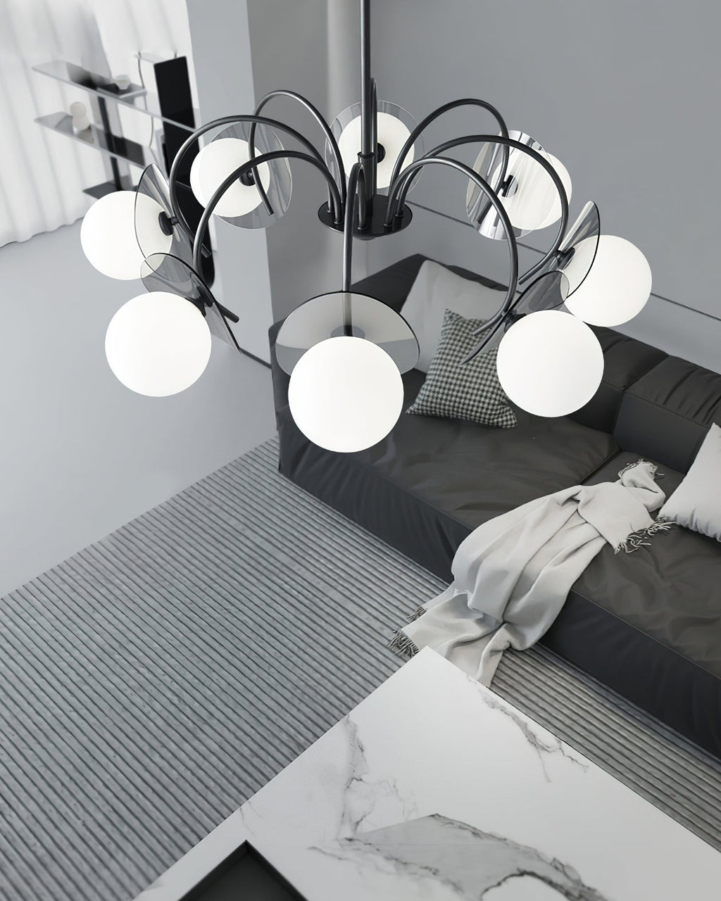 Aurora Lustre Globe Bras Sculptural - Neutralighting