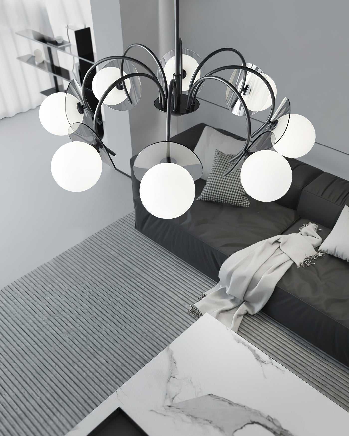 Aurora Lustre Globe Bras Sculptural - Neutralighting
