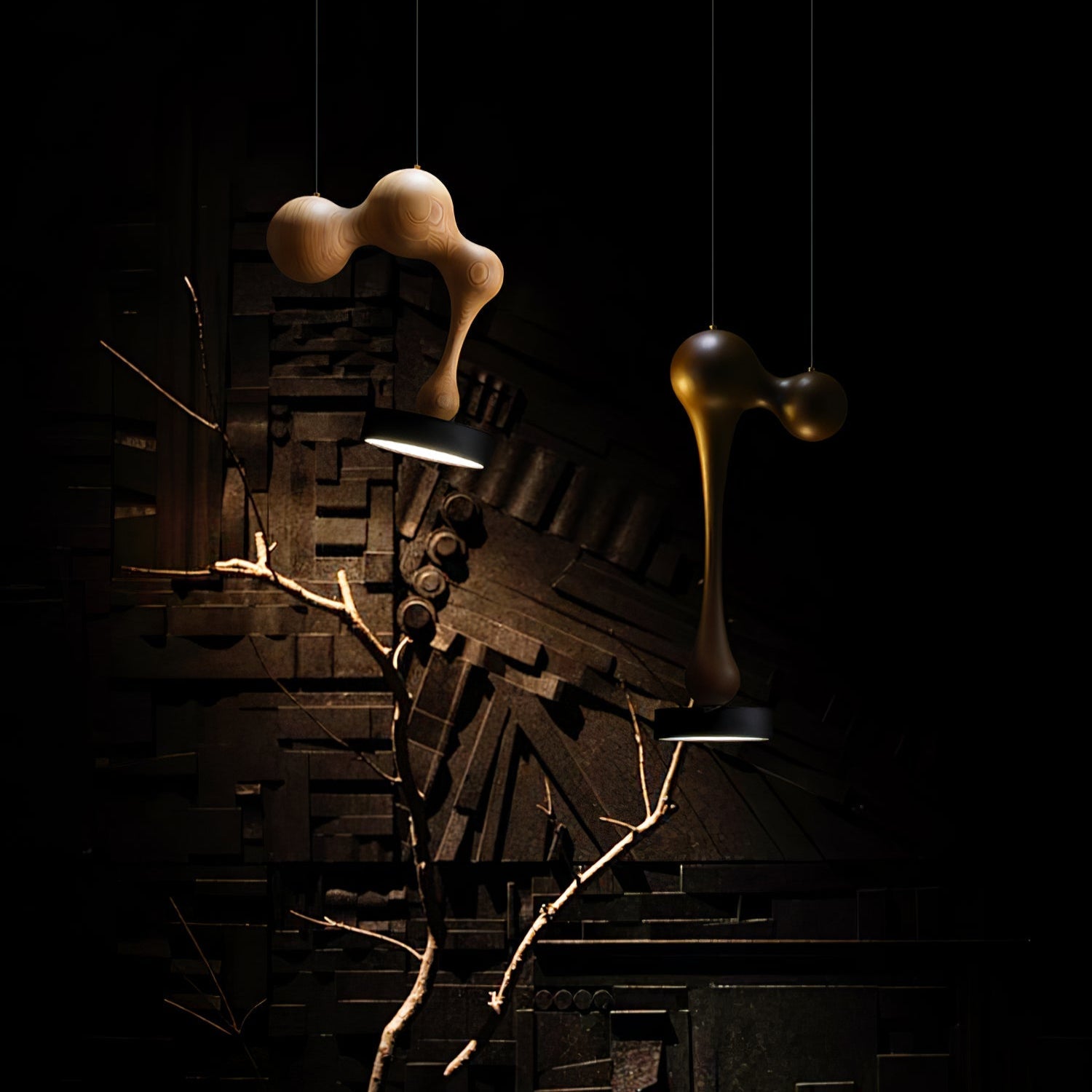 Drovia Lampe Pendante en Bois Moderne - Neutralighting