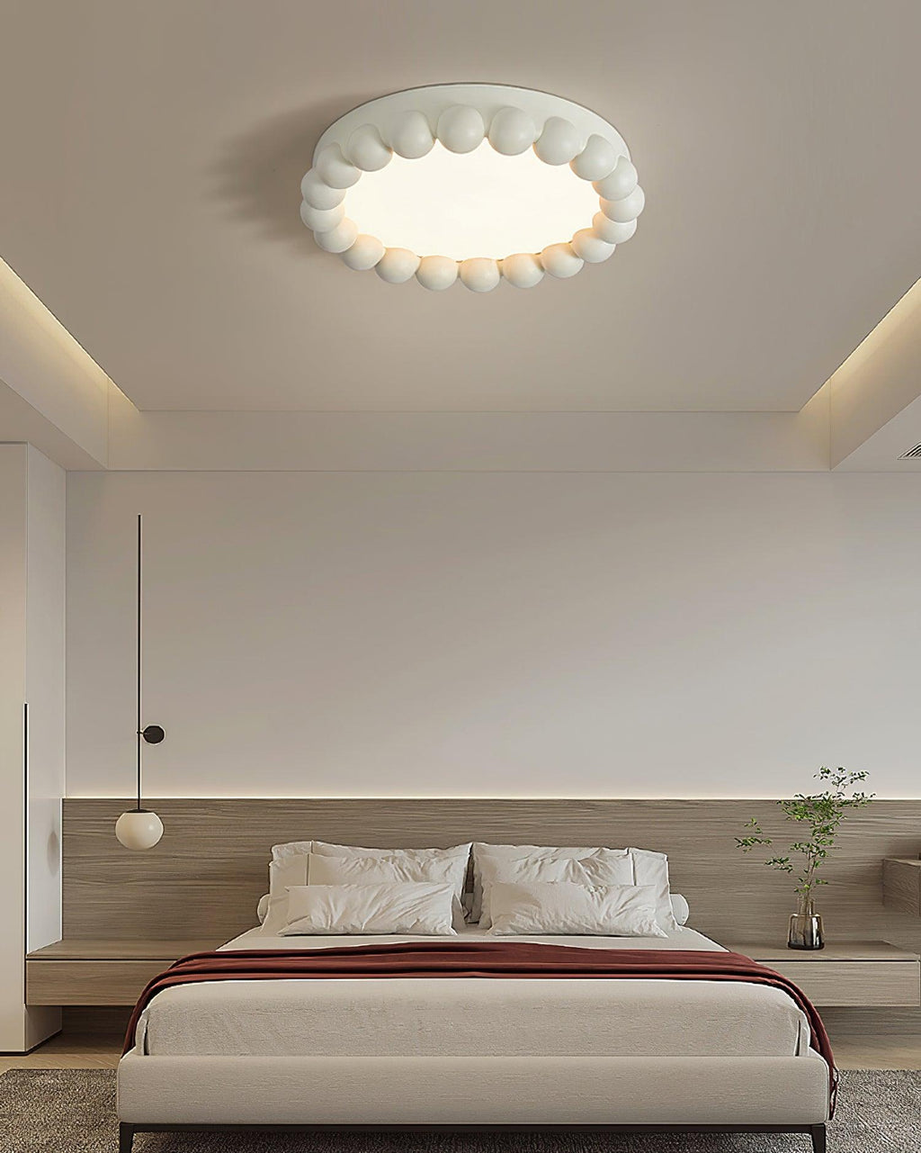 Solara Plafonnier Résine Bulle Rond Ludique Doux - Neutralighting