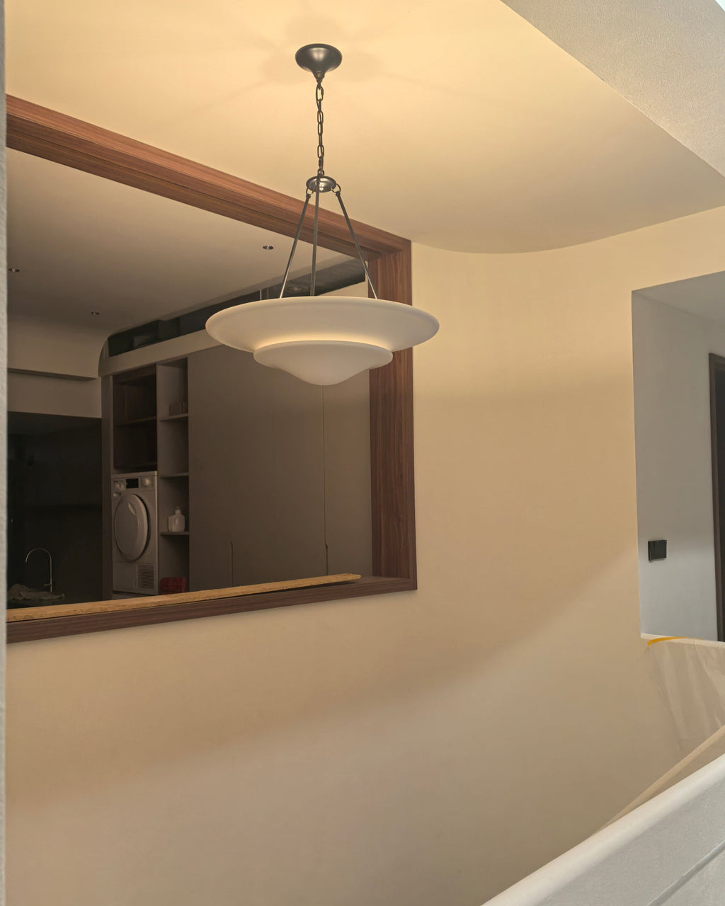 Mollino Lustre Sculptural en Plâtre Suspendu - Neutralighting