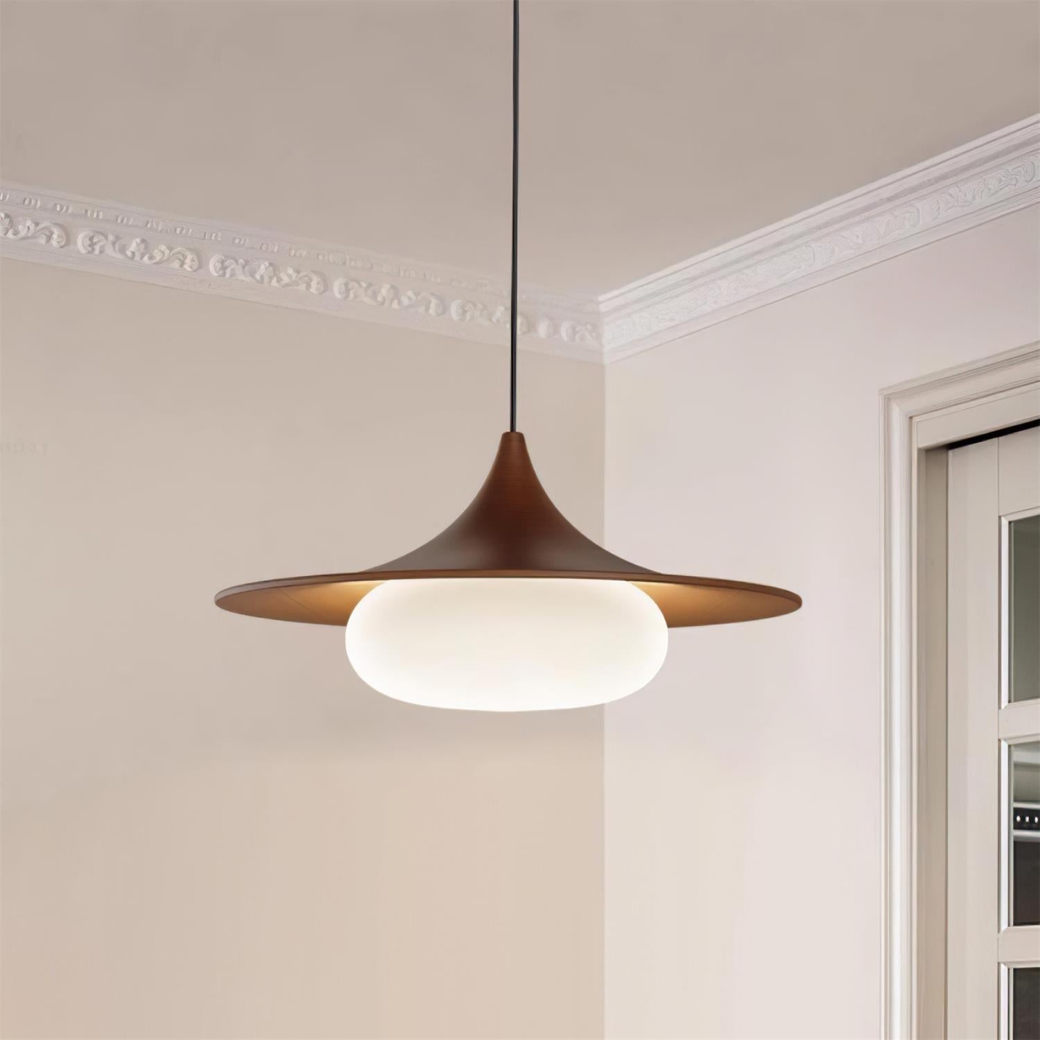 Ovelis Lampe Suspension avec Plafonnier en Bois - Neutralighting