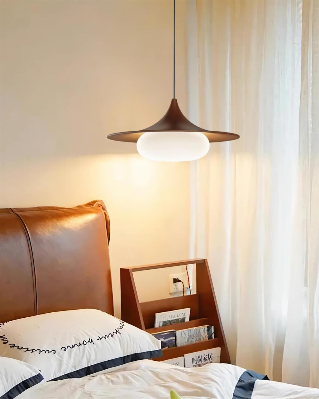 Ovelis Lampe Suspension avec Plafonnier en Bois - Neutralighting