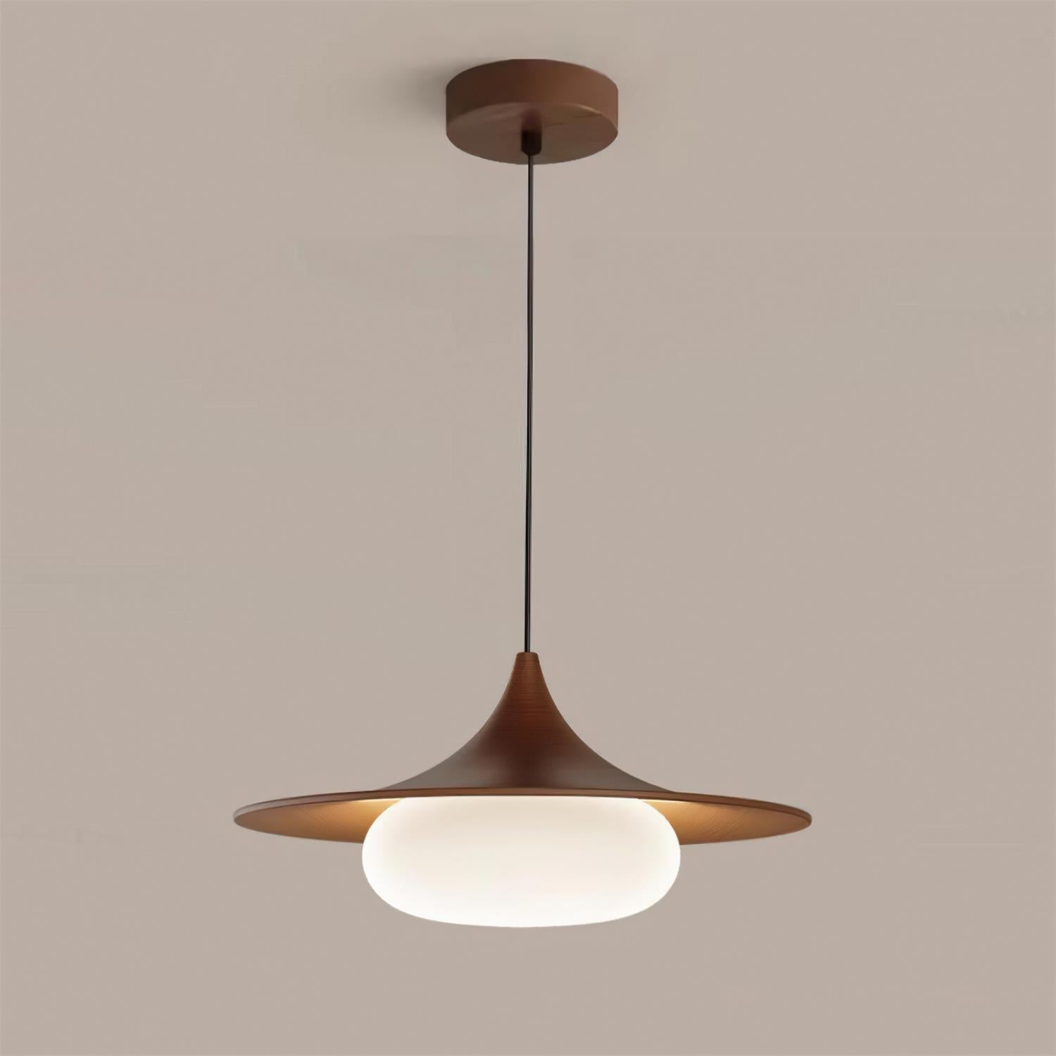 Ovelis Lampe Suspension avec Plafonnier en Bois - Neutralighting