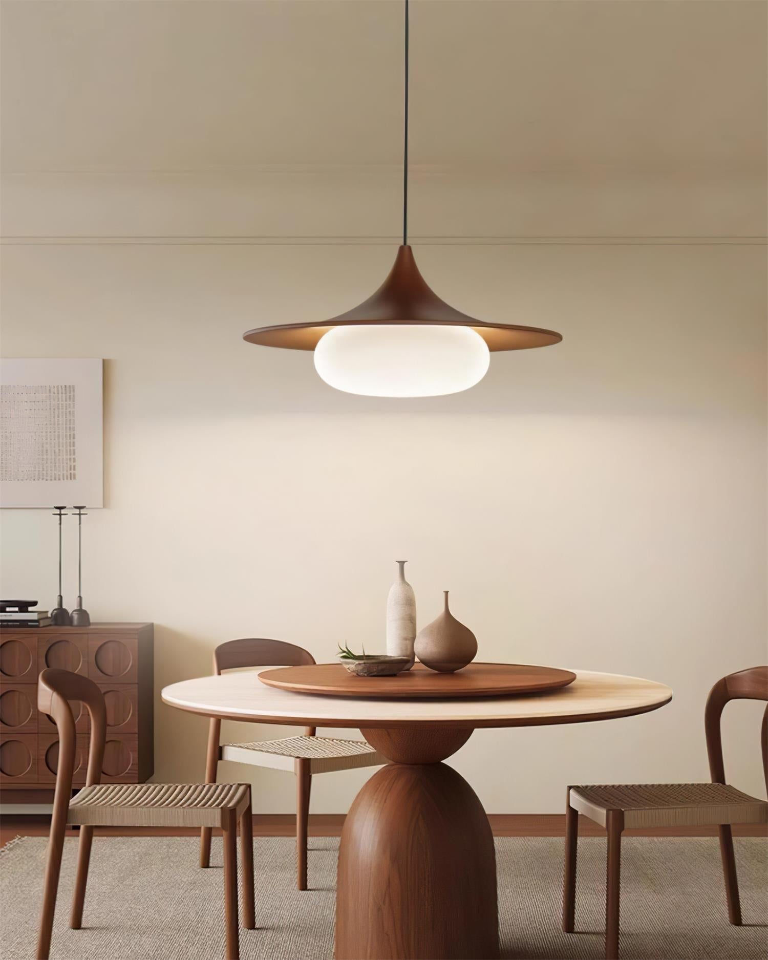 Ovelis Lampe Suspension avec Plafonnier en Bois - Neutralighting