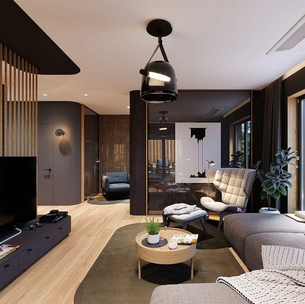 Averisce Suspension Industrielle en Cuir - Neutralighting