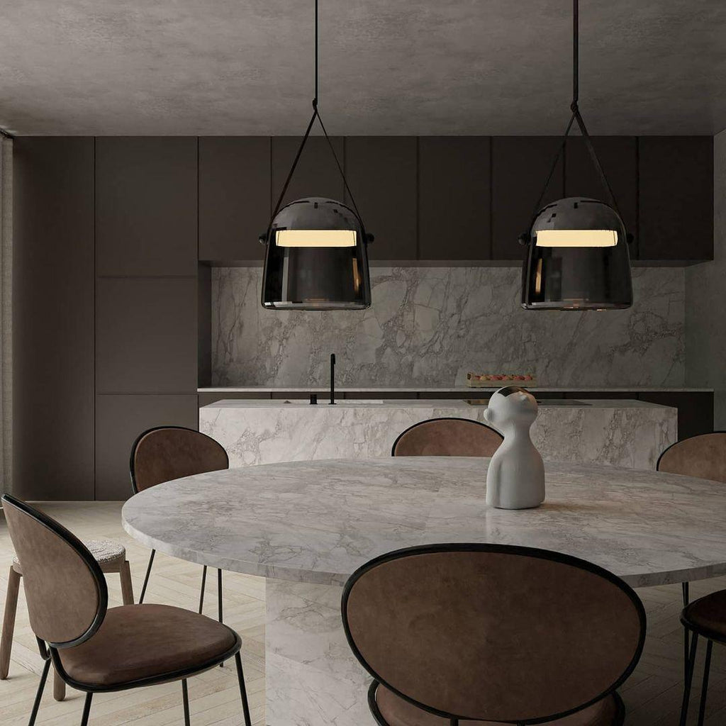Averisce Suspension Industrielle en Cuir - Neutralighting