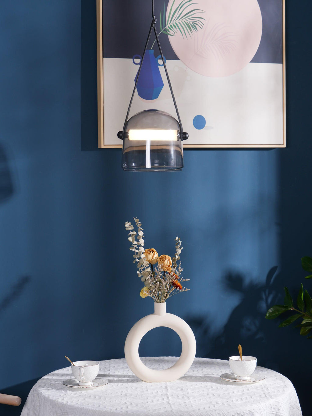 Averisce Suspension Industrielle en Cuir - Neutralighting