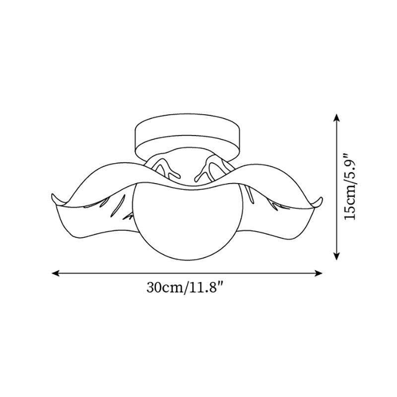 Monae Lumière de Plafond Pétale Globe Noir - Neutralighting