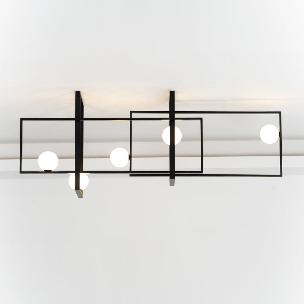 Lustra Chandelier Mondrian en Verre et Laiton Moderne - Neutralighting