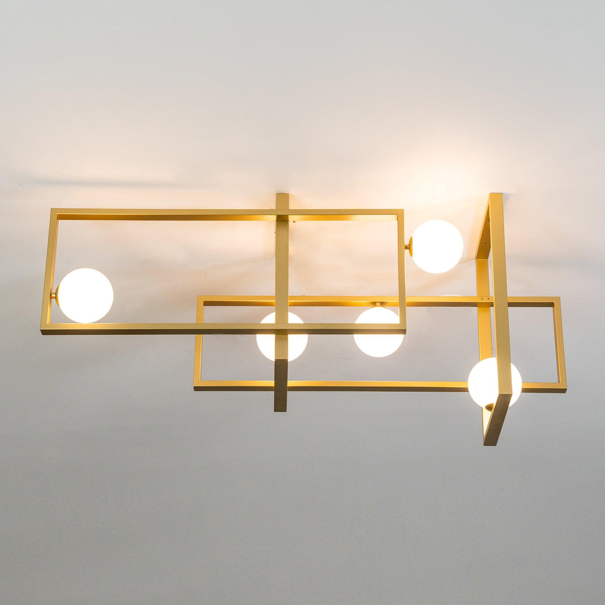 Lustra Chandelier Mondrian en Verre et Laiton Moderne - Neutralighting