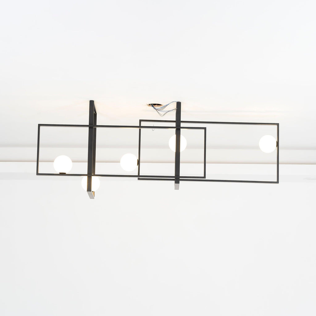 Lustra Chandelier Mondrian en Verre et Laiton Moderne - Neutralighting