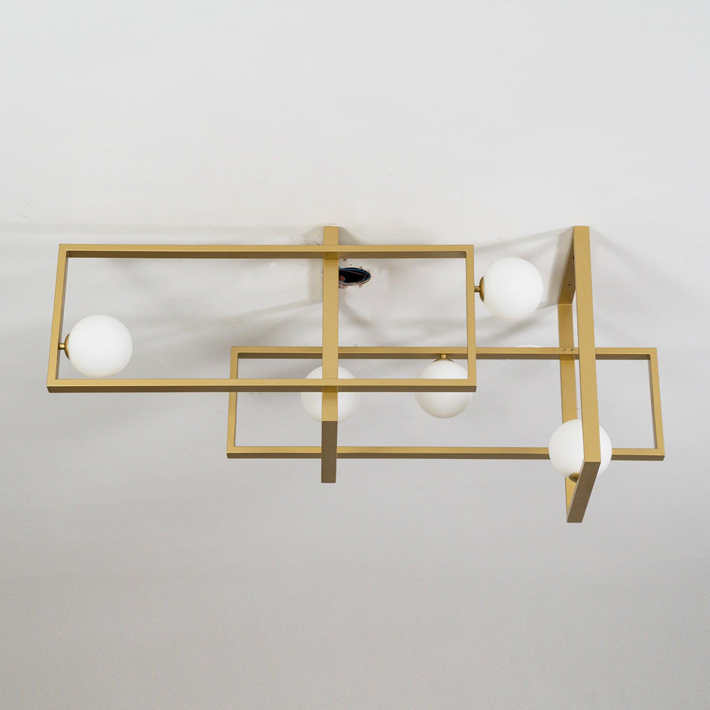Lustra Chandelier Mondrian en Verre et Laiton Moderne - Neutralighting