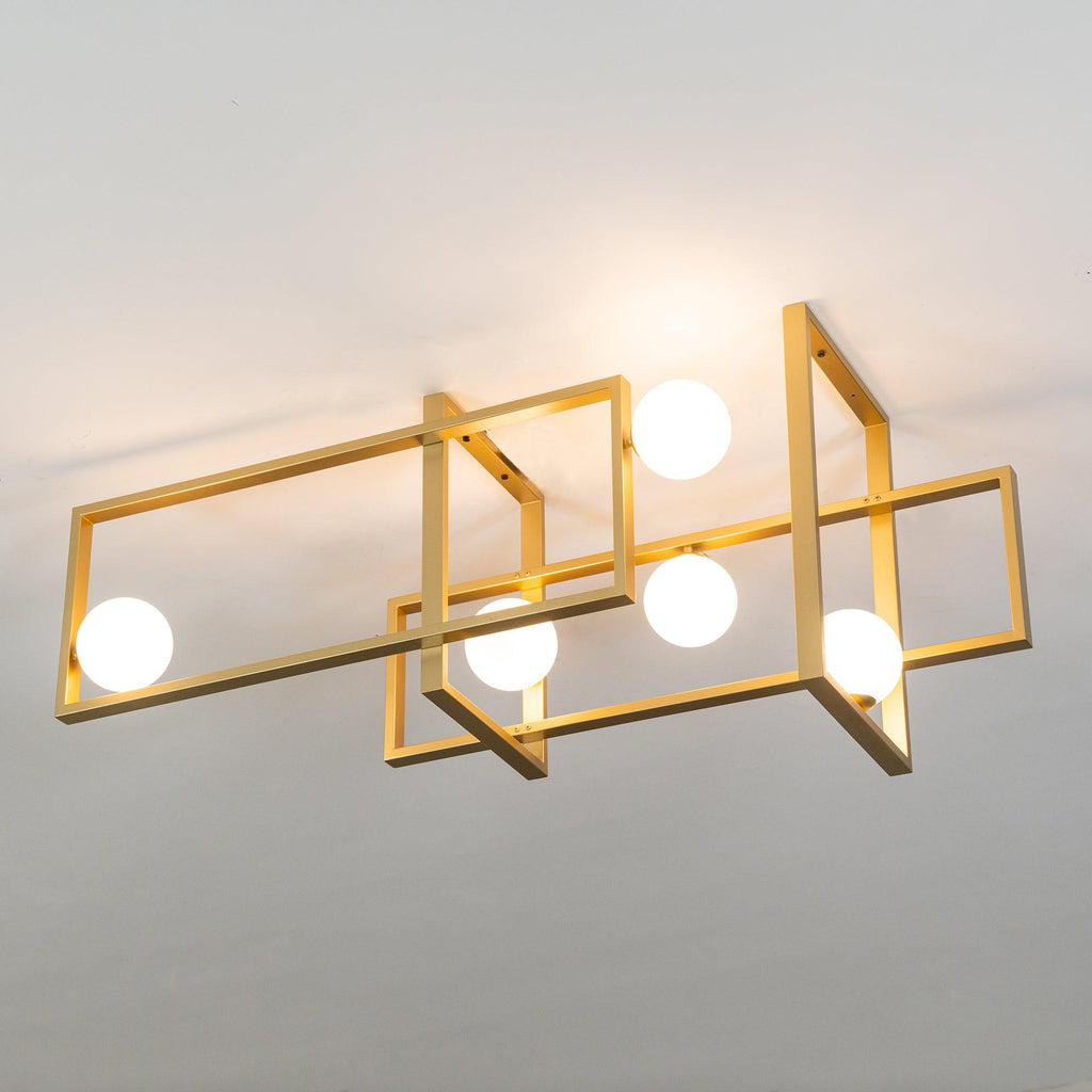 Lustra Chandelier Mondrian en Verre et Laiton Moderne - Neutralighting
