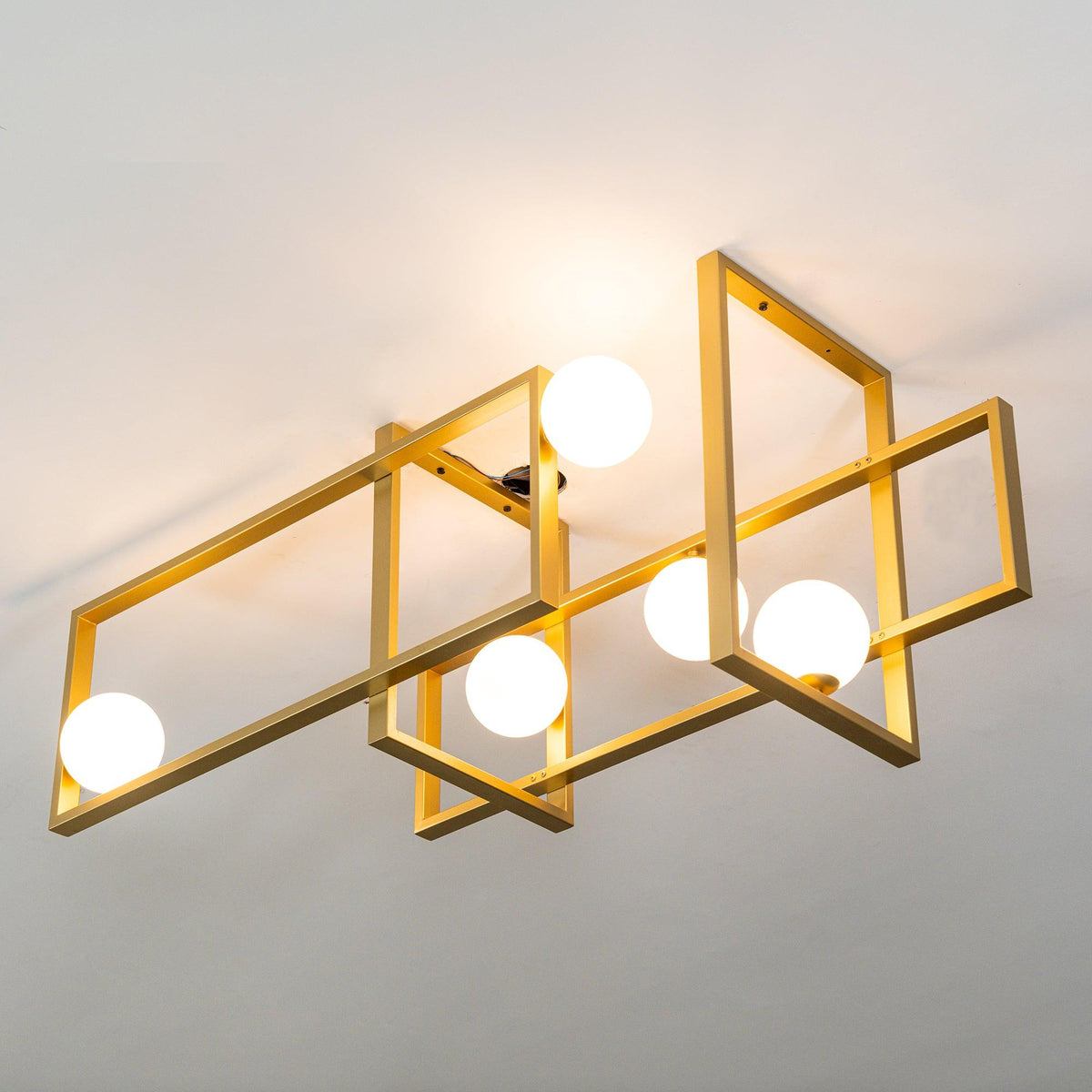 Lustra Chandelier Mondrian en Verre et Laiton Moderne - Neutralighting