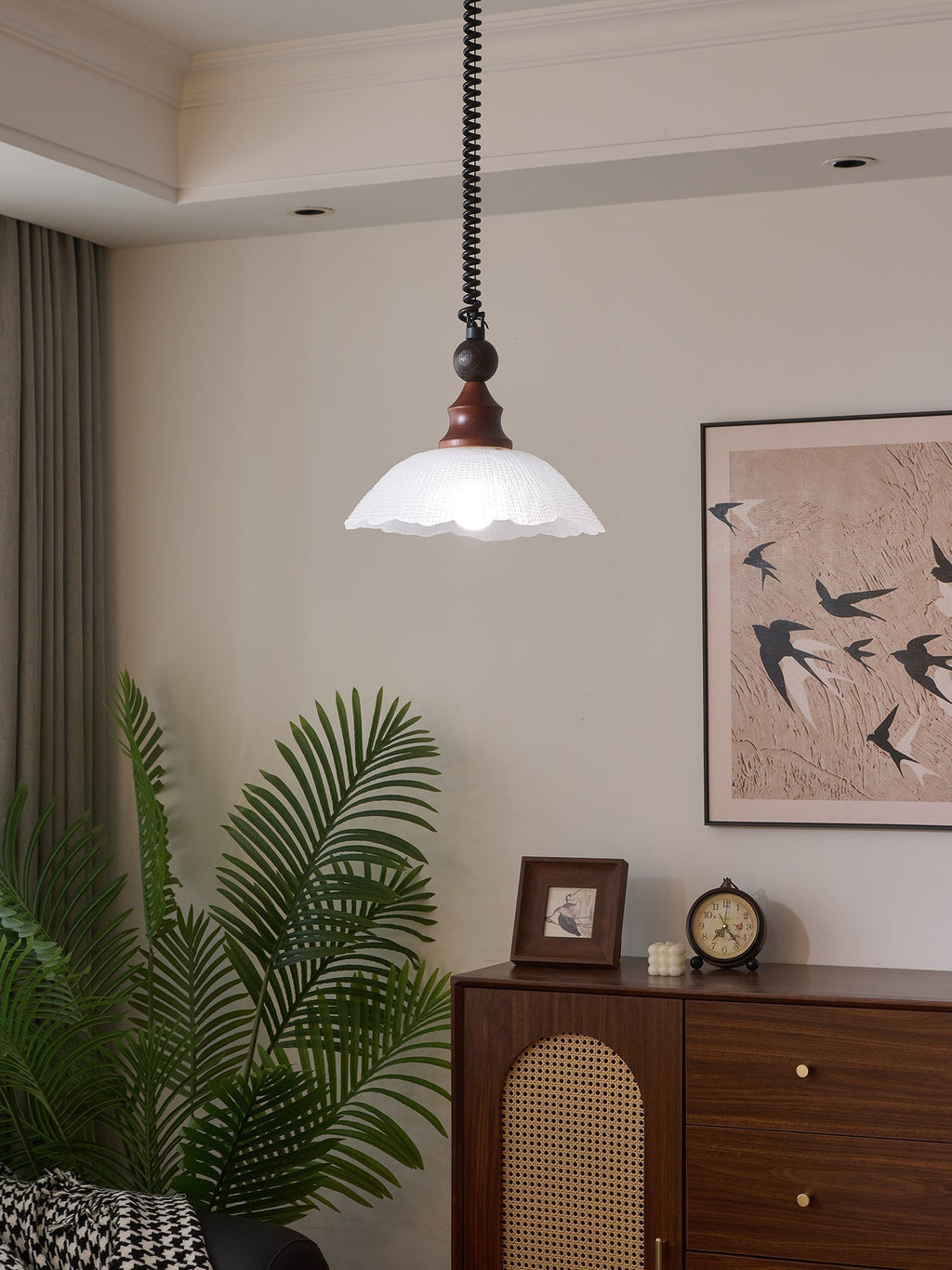 Nydoreth Suspension en Bois Art Vintage Élégant - Neutralighting