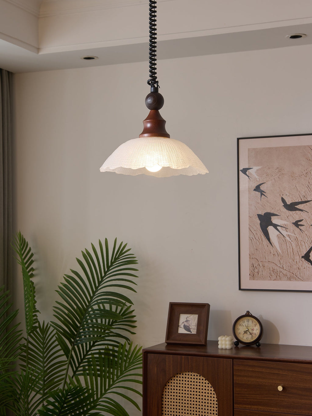 Nydoreth Suspension en Bois Art Vintage Élégant - Neutralighting