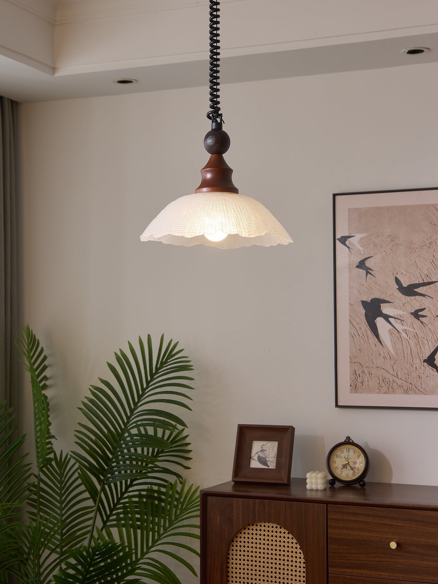 Nydoreth Suspension en Bois Art Vintage Élégant - Neutralighting